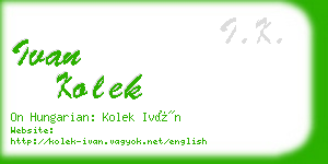 ivan kolek business card